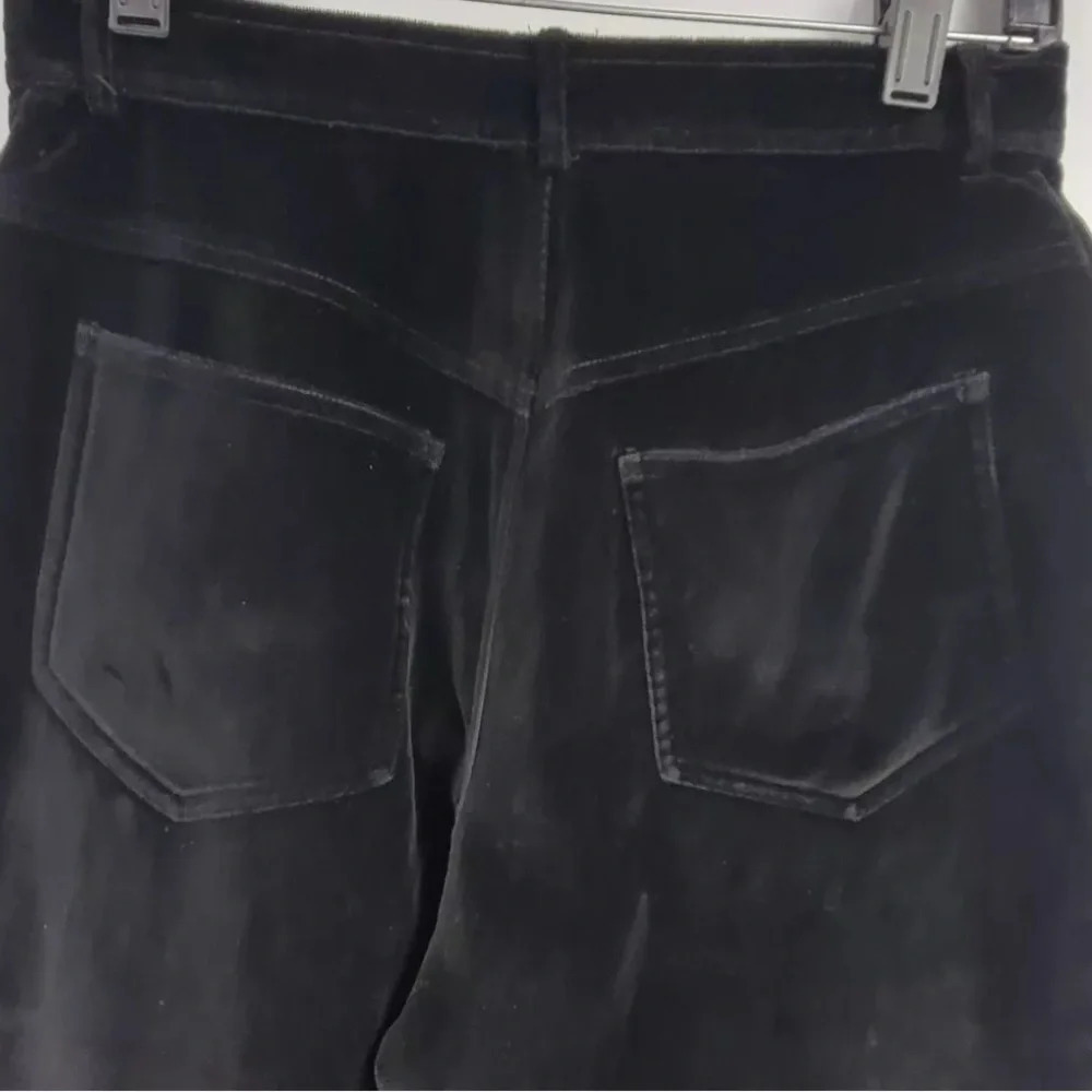 ST. JOHN Sport By Marie Gray Women's Black Velvet Cotton Blend Pants Size 4 - Picture 4 of 5